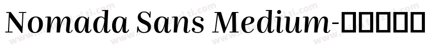 Nomada Sans Medium字体转换